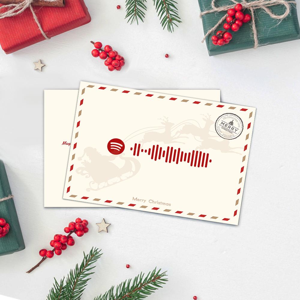Cartes De Vœux Musicales Personnalisées Avec Code Spotify Pour Noël