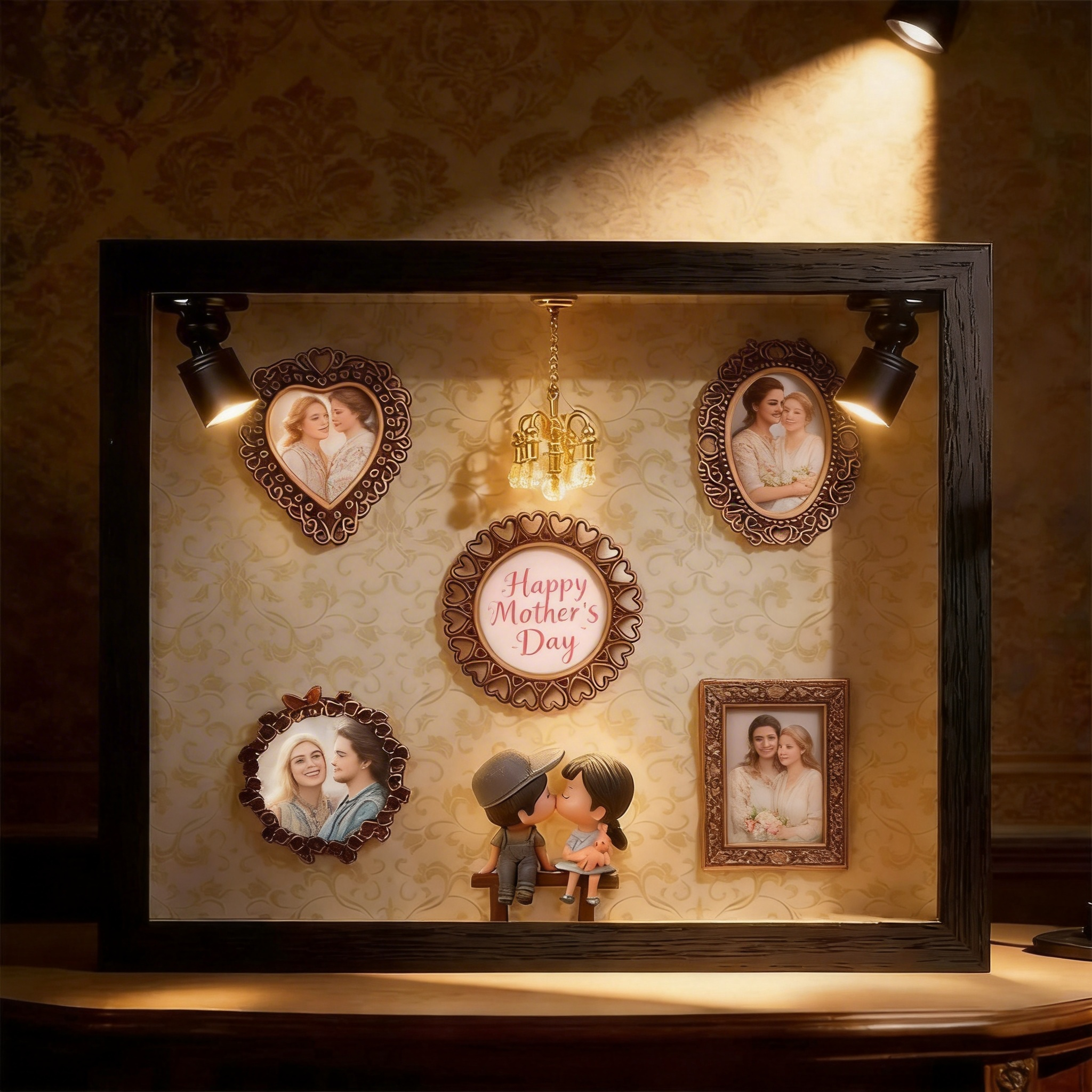 Cadre Photo Personnalisé « musée De Nous » - Cadeau Pour Maman - Adorable Miniature De Musée - Cadeau Pour La Fête Des Mères