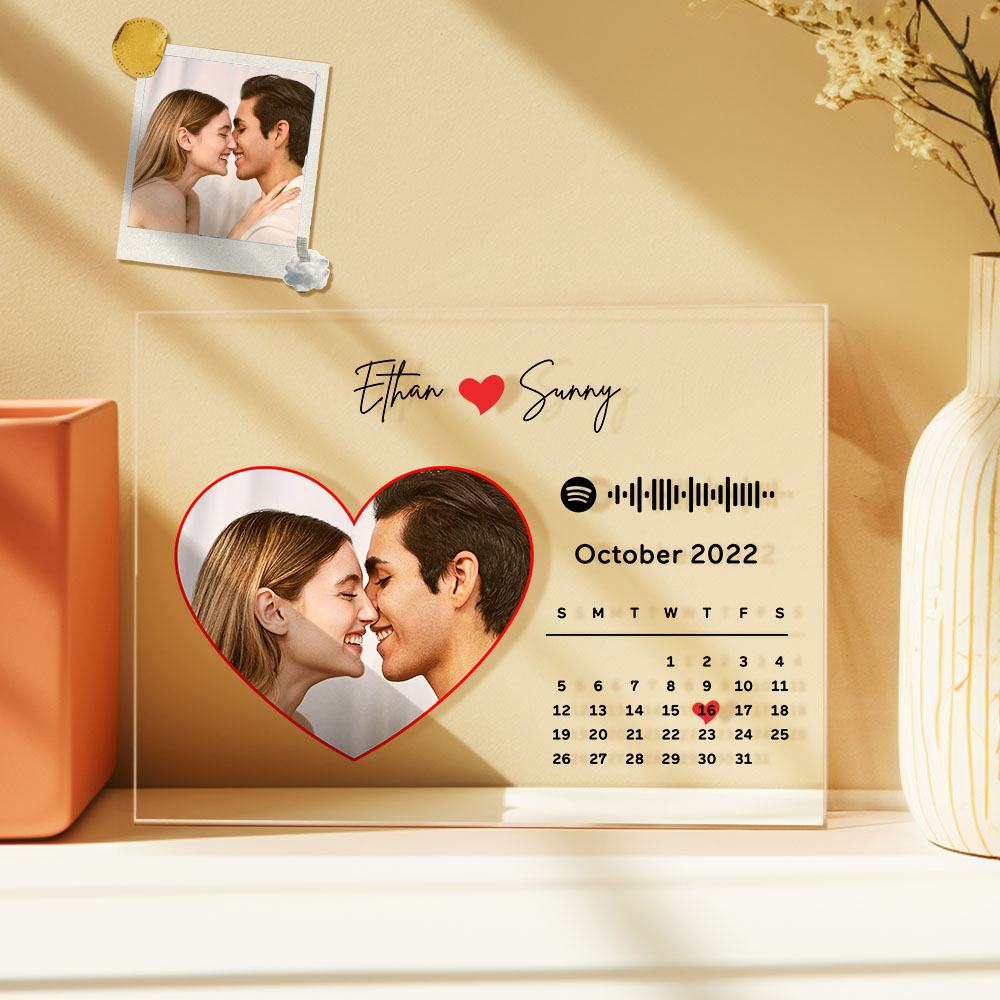 Targa Spotify Con Cuore D'amore Personalizzato, Codice Spotify, Decorazioni Per Canzoni, Decorazioni Per Foto, Regalo Per Coppie