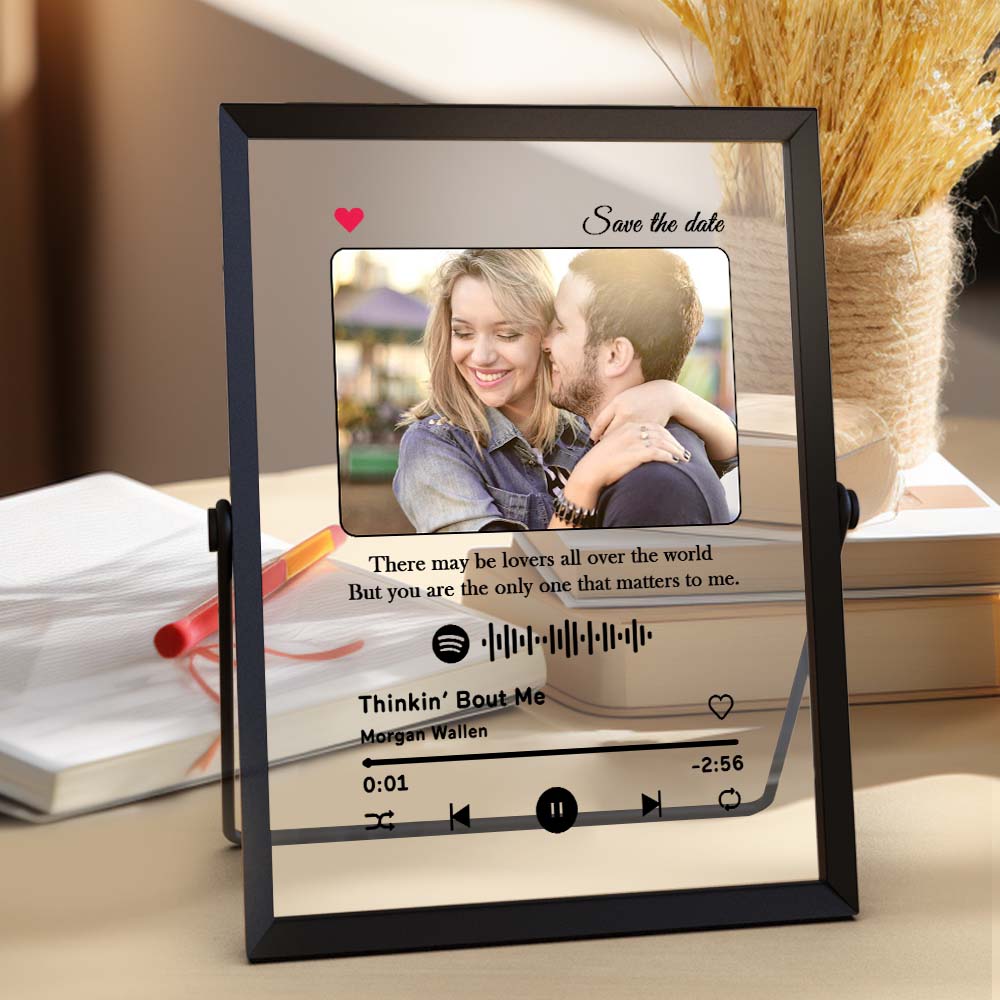 Cadeau Pour Sa Plaque De Chanson Personnalisée Plaque Spotify Personnalisée Panneau De Musique Plaque Photo Décoration Intérieure Couverture D'album