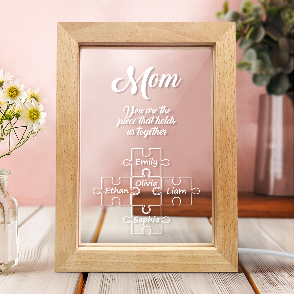 Veilleuse Puzzle Personnalisée Comme Cadeau De Fête Des Mères, Idée De Cadeau Pour Maman