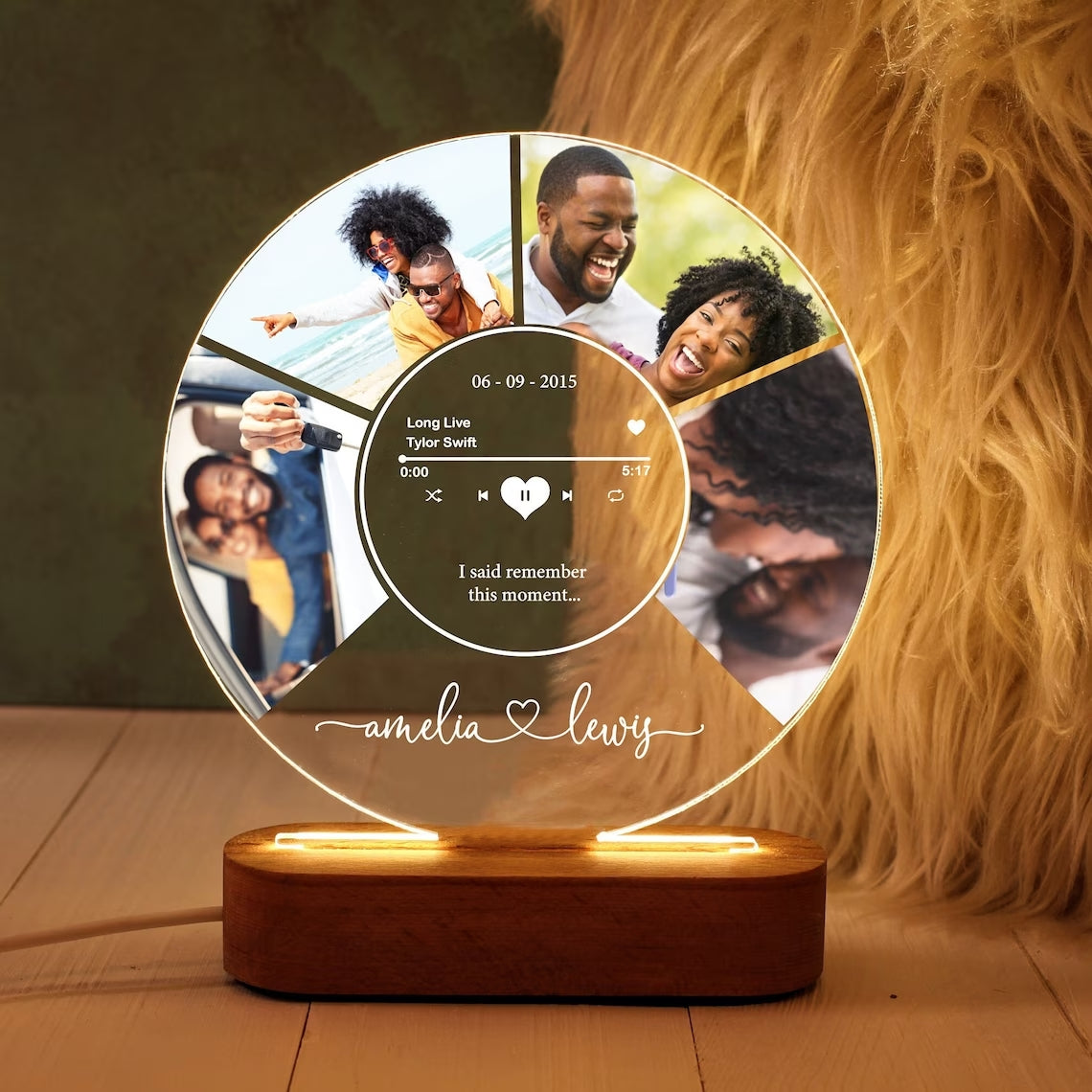 Benutzerdefinierte Spotify-lampe, Personalisiertes Nachtlicht, Romantische Fotolichtgeschenke Für Liebhaber
