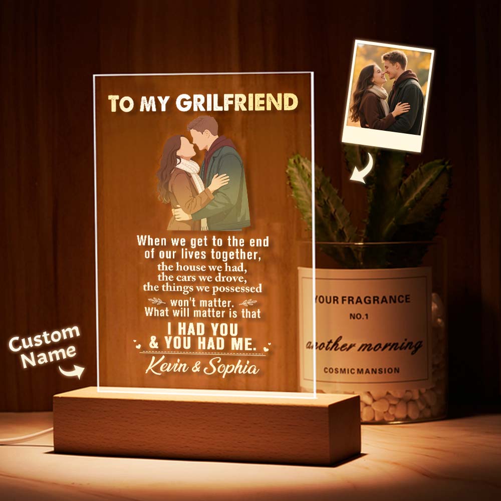 Personalisierte Nachtleuchte Für Meinen Schatz – Valentinstagsgeschenk (ich Hatte Dich Und Du Hattest Mich) - 