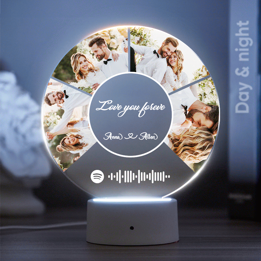 Benutzerdefinierte Spotify-lampe, Personalisiertes Nachtlicht, Romantische Fotolichtgeschenke Für Liebhaber - 