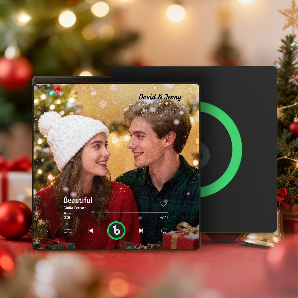 Weihnachtsgeschenke Individuelle Musik-kühlschrankmagnete Individuelle Fotorahmen Kühlschrankmagnete Musik-wandaufkleber Fotoaufkleber Song-magnete, Die Musik Für Ihre Lieben Abspielen Können