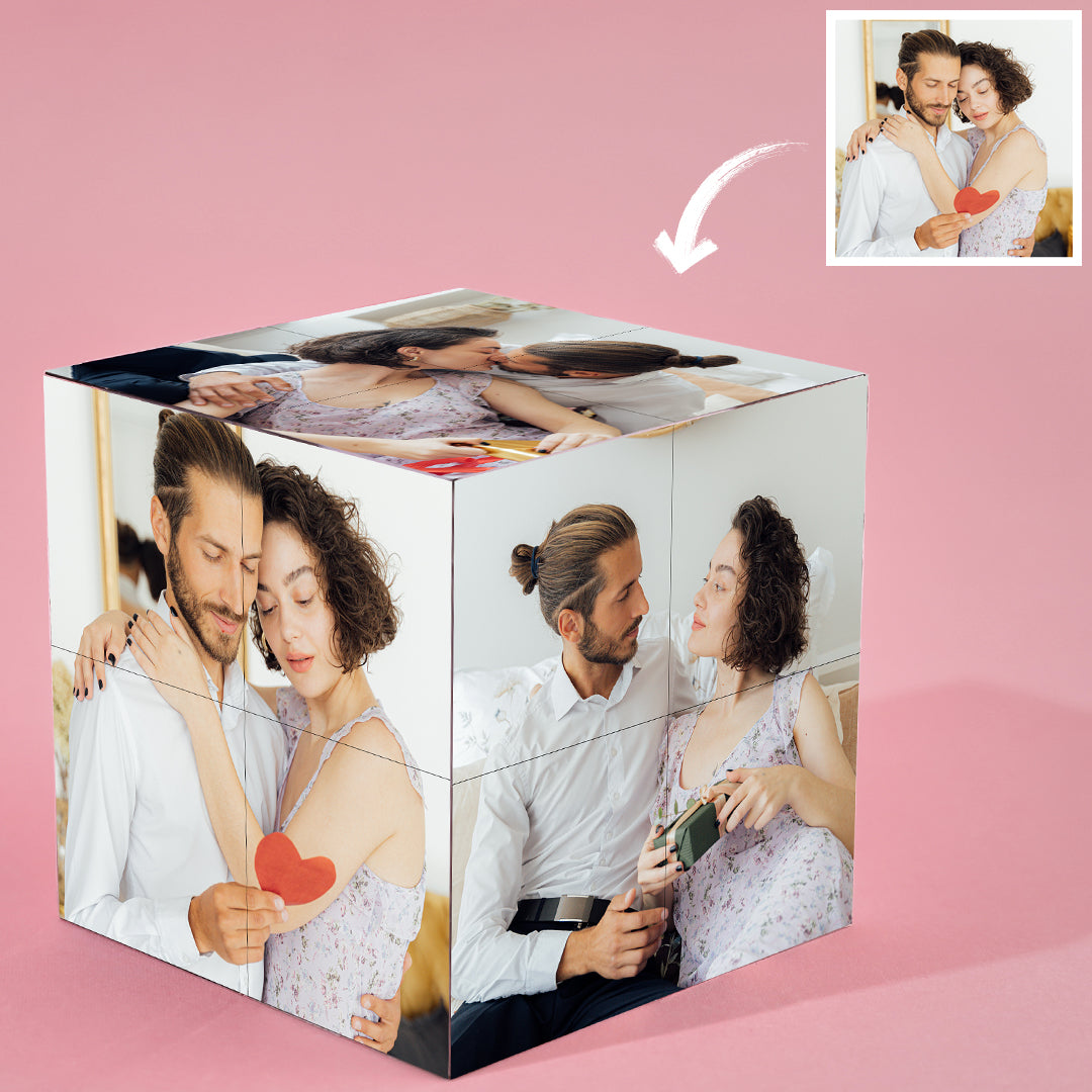 Personalized Magic Folding Photo Rubic's Cube Creative Gift For Her