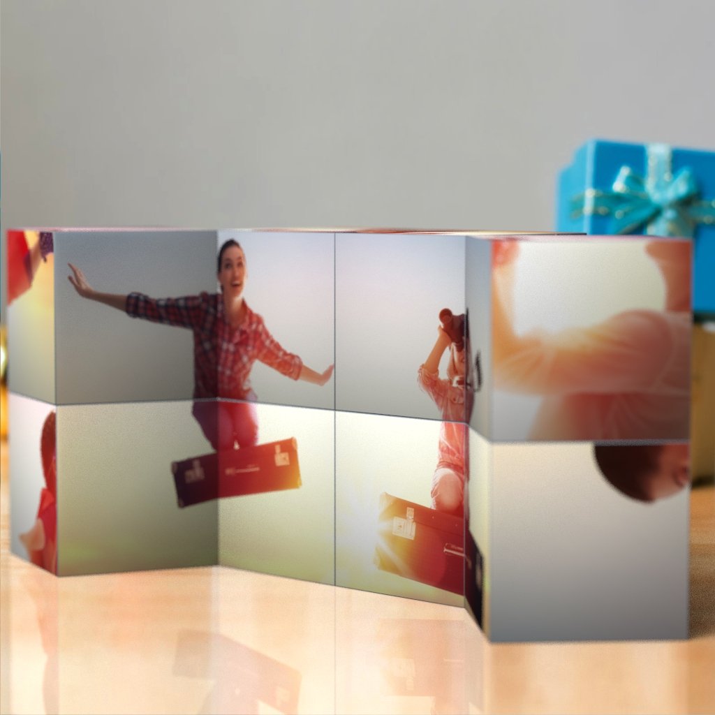 Customized Magic Folding Photo Rubic's Cube Gift For Love