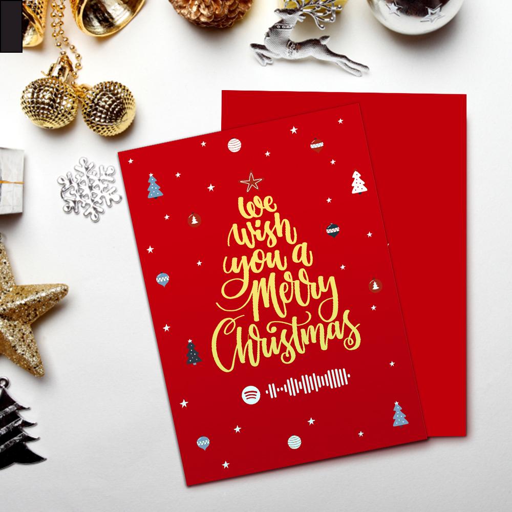 Custom Christmas Spotify Code Music Greeting Cards Christmas Tree Gift Cards
