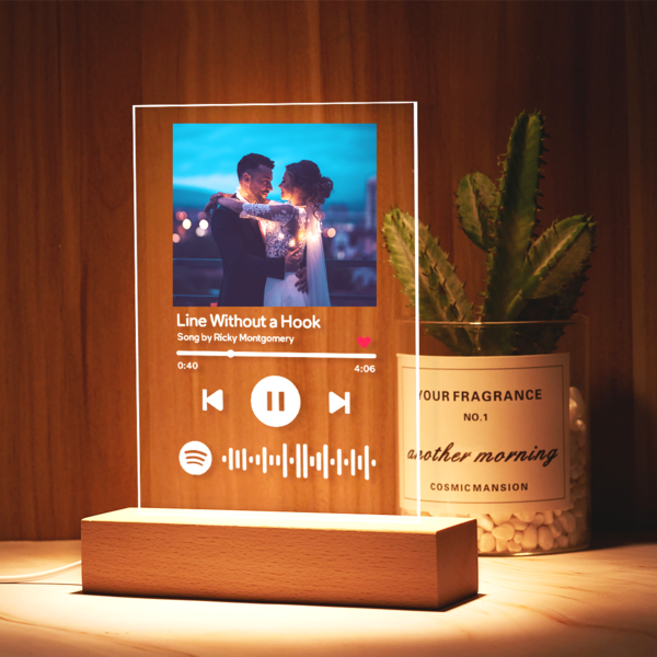 Custom Spotify 7 Colors Night Light Anniversary Gifts