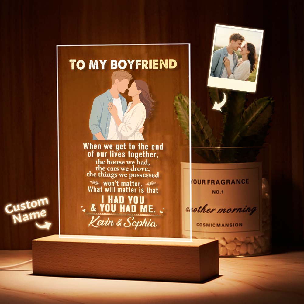 Custom Night Light To My Lover-I Had You and You Had Me Valentines Gift