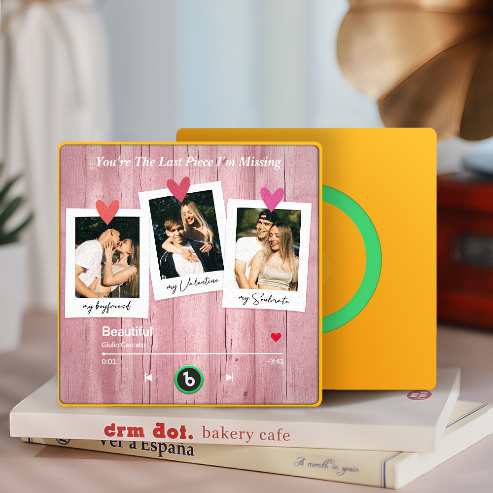 Custom Music Refrigerator Magnets Custom Photo Frames Refrigerator Magnets Music Wall Stickers Photo Stickers Song Magnets That Can Play Music for Your Love - 