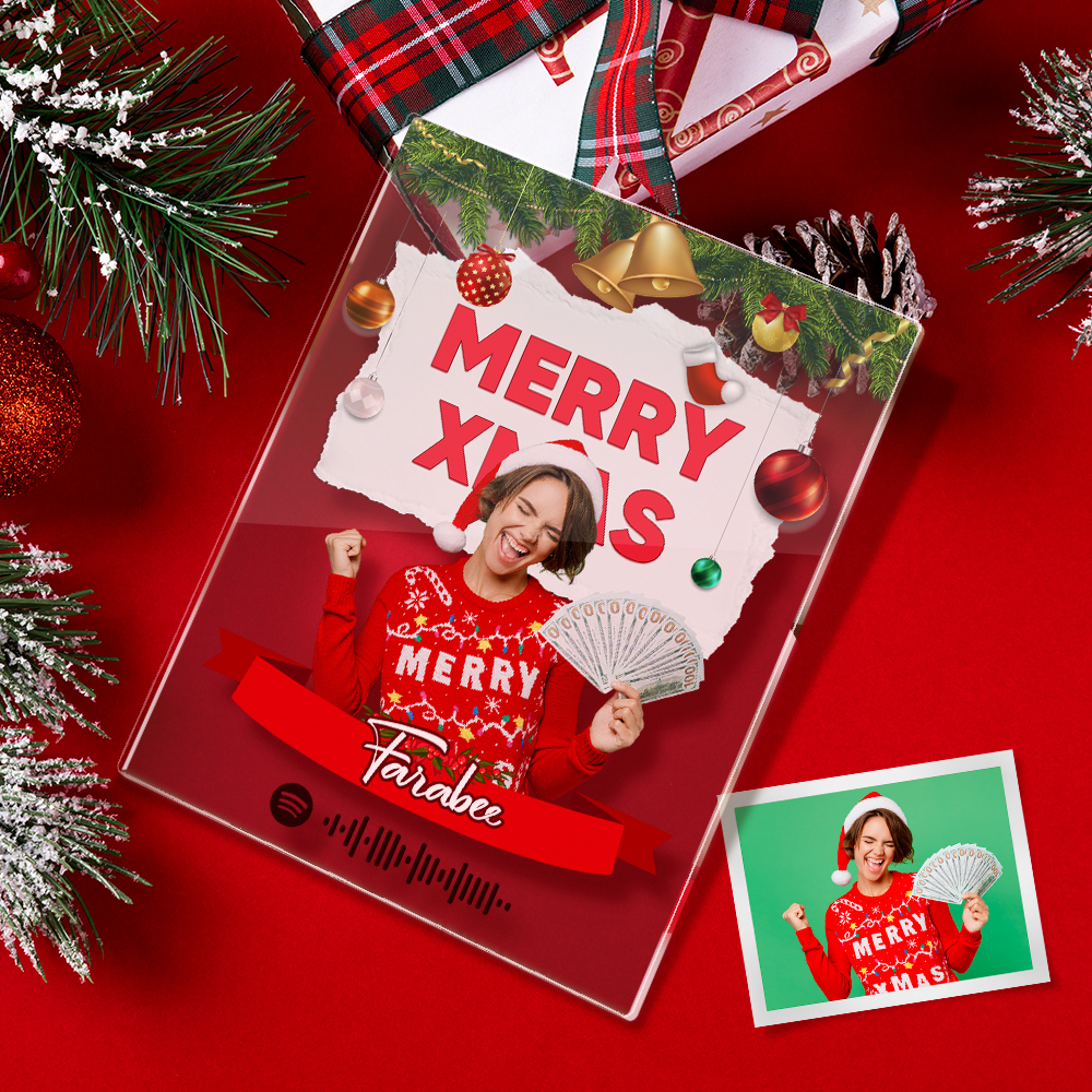 Merry Christmas Gift Custom Photo Frame Special Gift for Lover