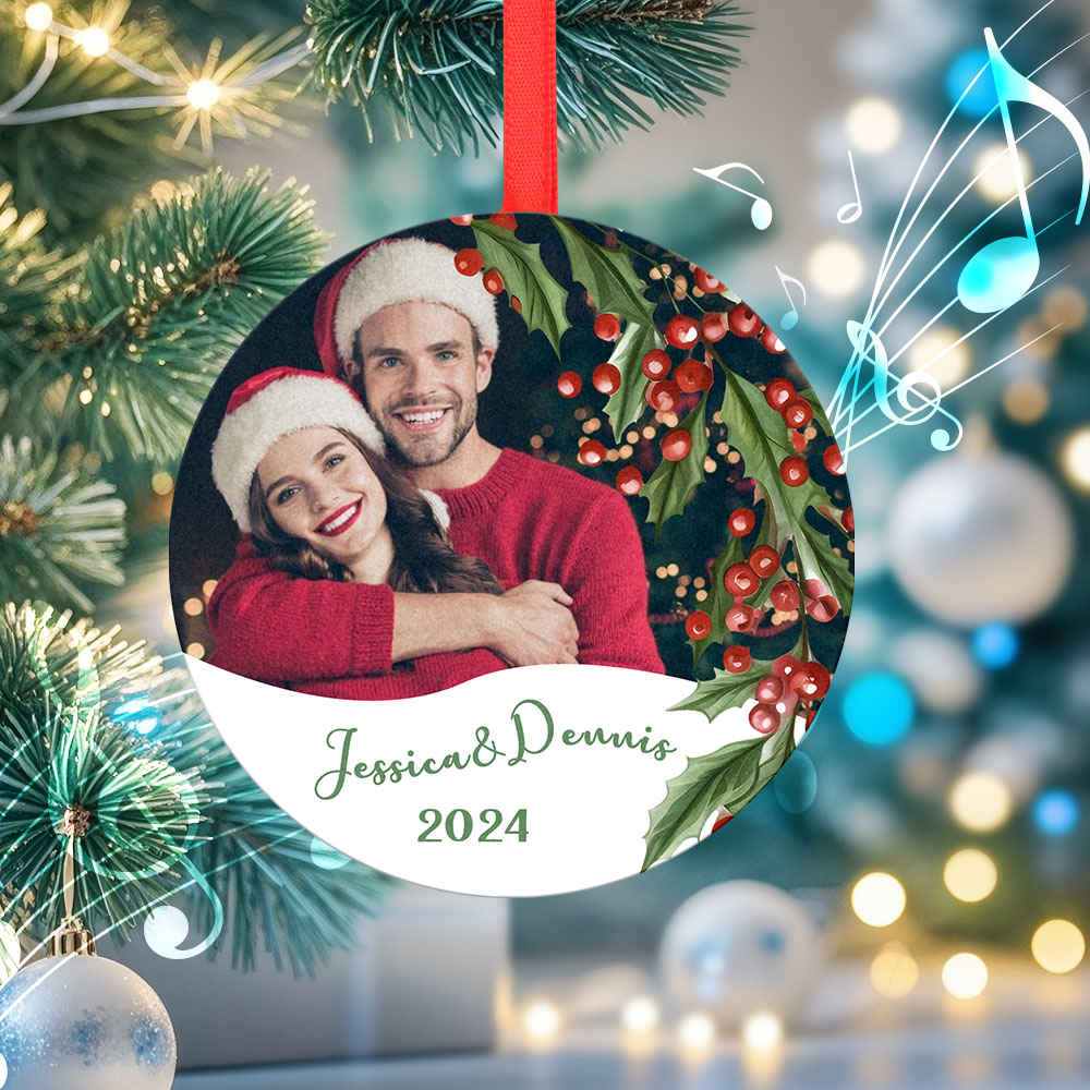 Custom Music and Photo Christmas Ornaments – Play Music, Relive Cherished Memories - 