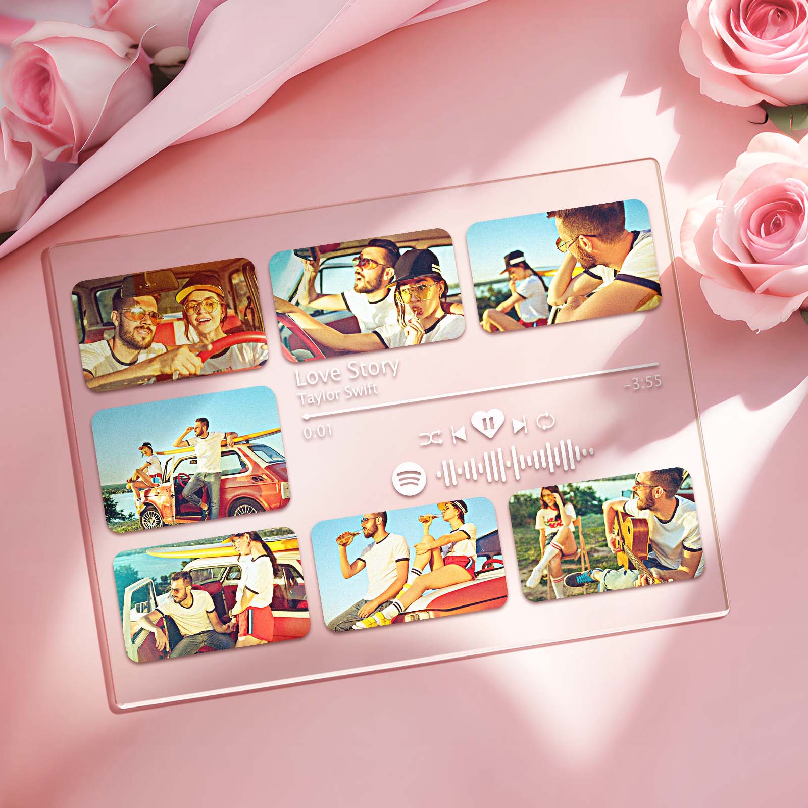 Custom Spotify Plaque Personalised Photo Decor Gift Music Plaque For Couples