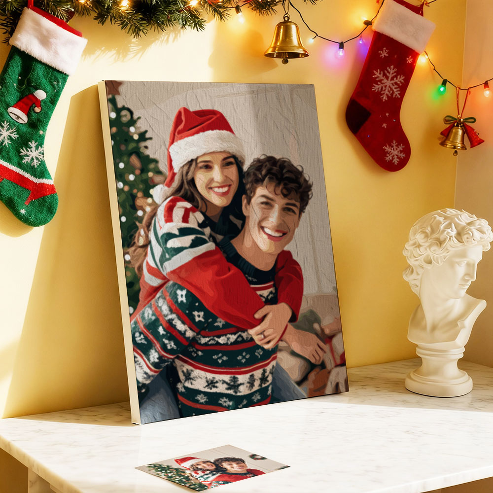 Christmas Gift Custom Paint by Numbers Kit Personalized DIY Painting Set Turn Your Photo into Personalized Artwork - 