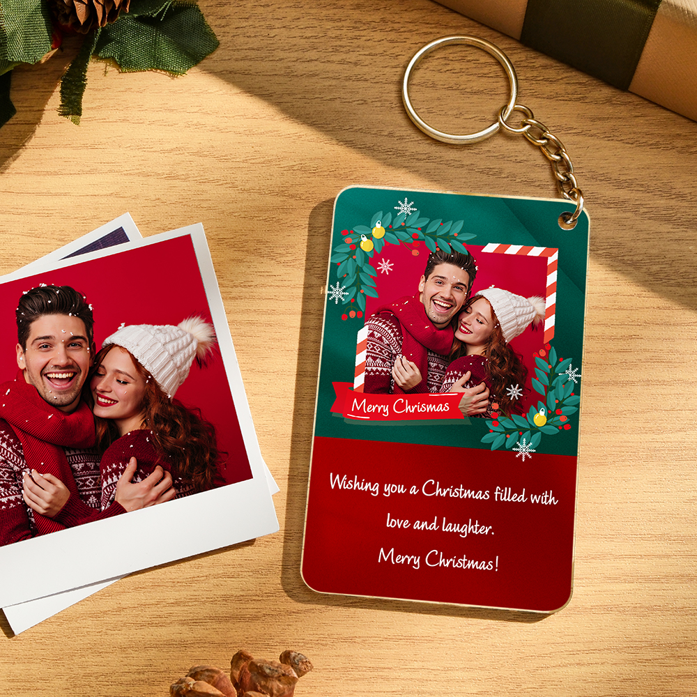 Merry Christmas Keychain Custom Spotify Keychain Photo Keychain Special Christmas Gift