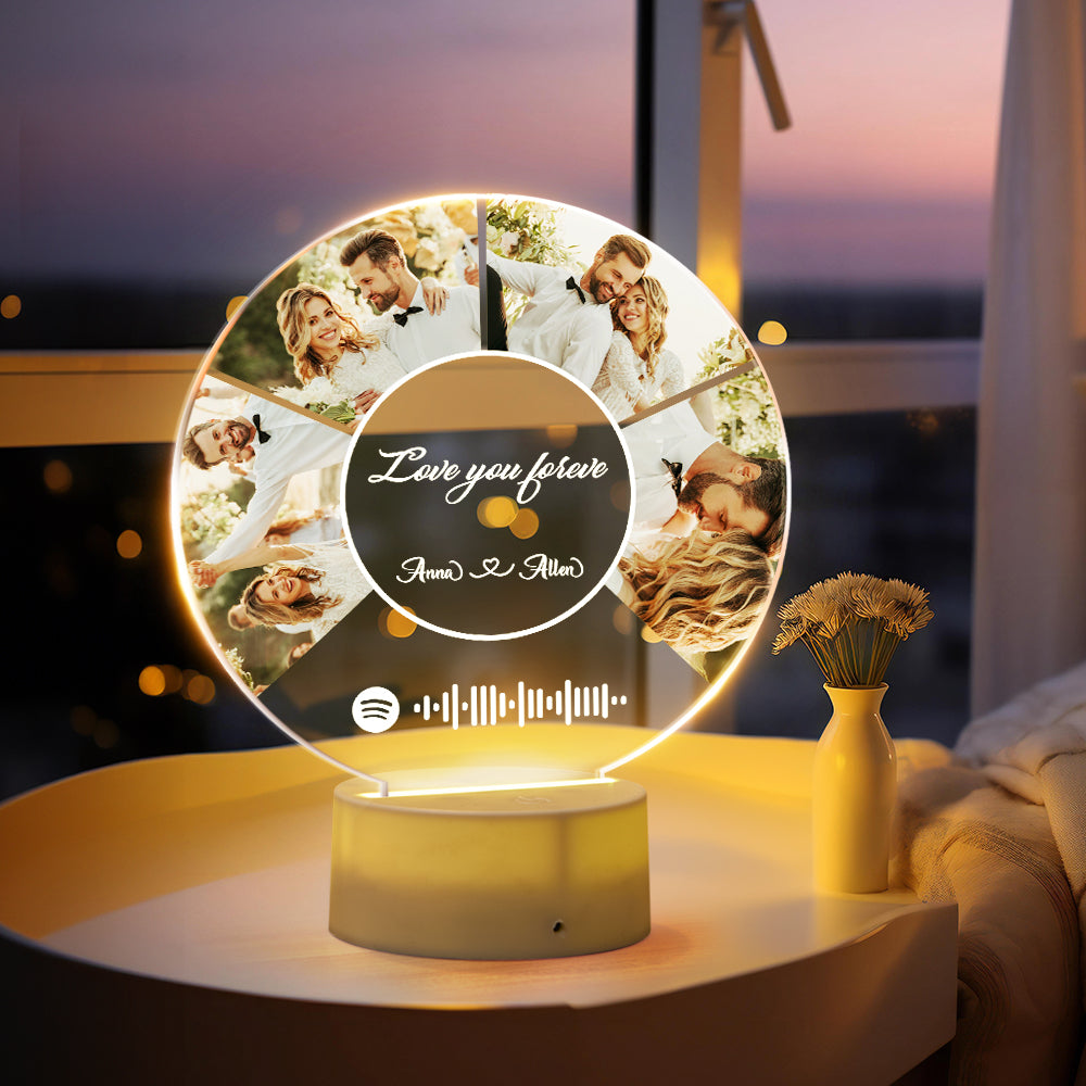 Custom Spotify Lamp Personalized Night Light Romantic Photo Light Gifts for Lover