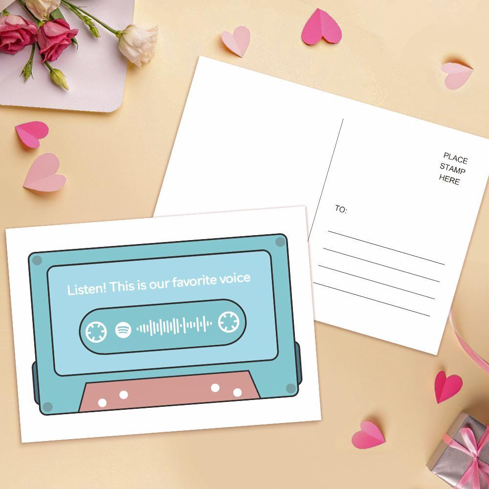 Custom spotify code Music Cards Magnetic Tape Style