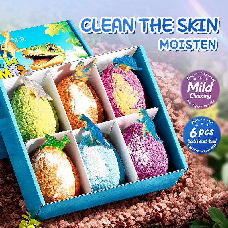Dinosaur Egg  Bath Bombs for Kids Fizzy Bubble Bath Bombs Surprise Dinosaur Toys Inside Gift for Kid