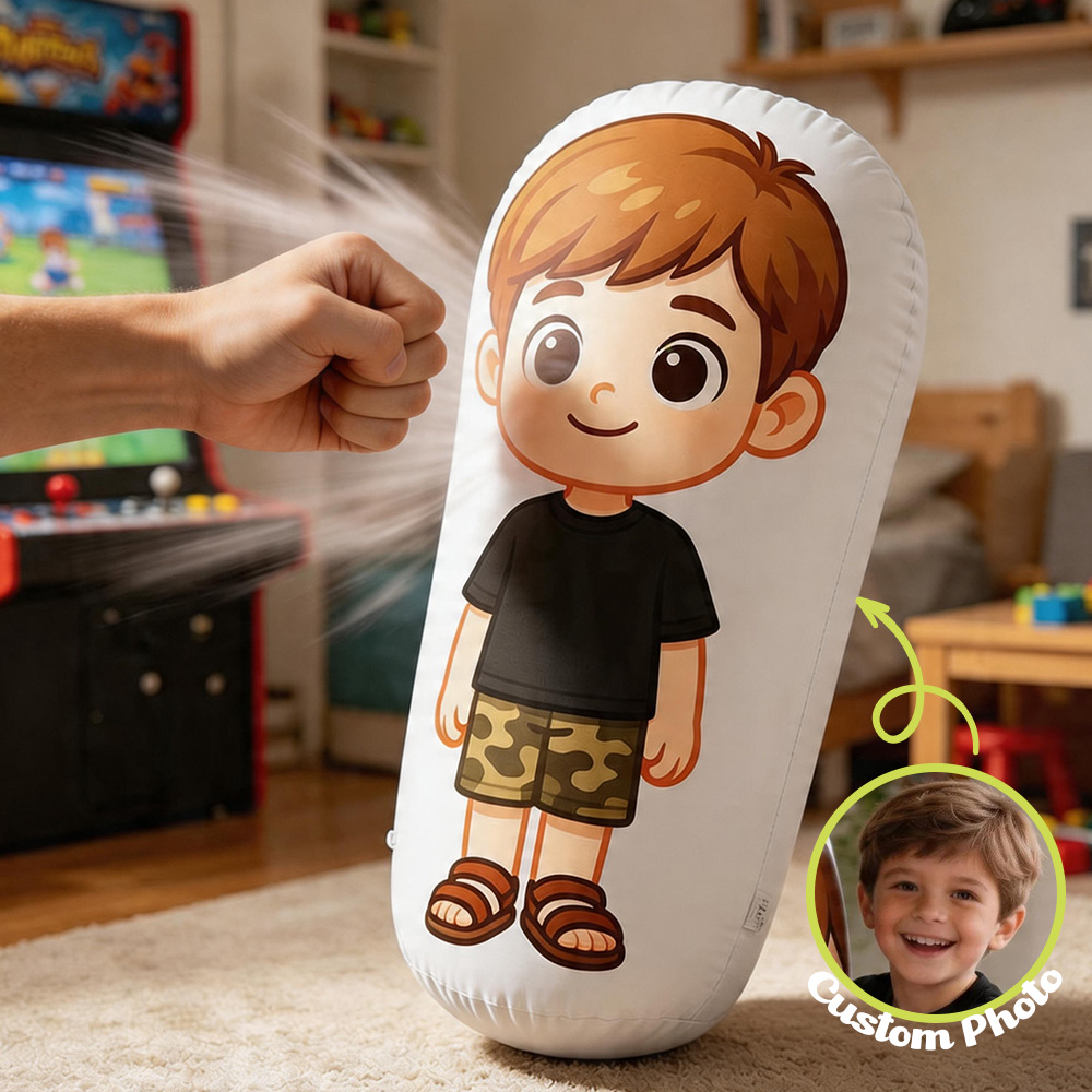 Custom Inflatable Roly-Poly Toy Personalized Cartoon Wobble Doll A Stress-Relieving Toy for Home