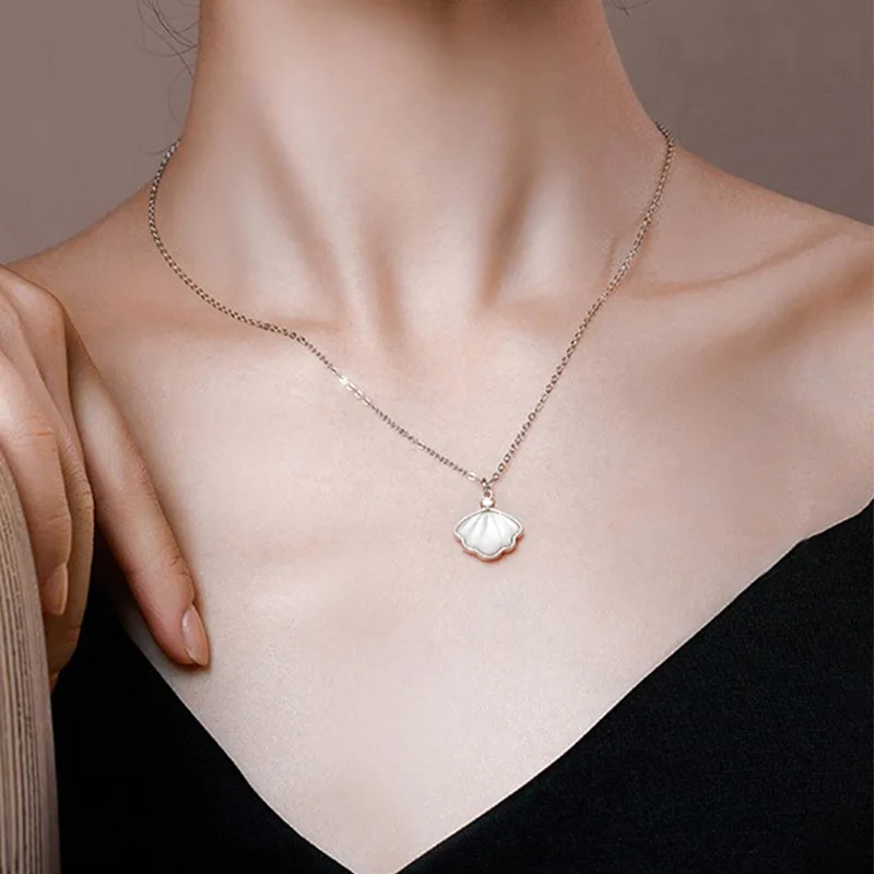 I Love You Magic Light Projection Shell Necklace Trendy Dainty Elegant Necklace Jewelry
