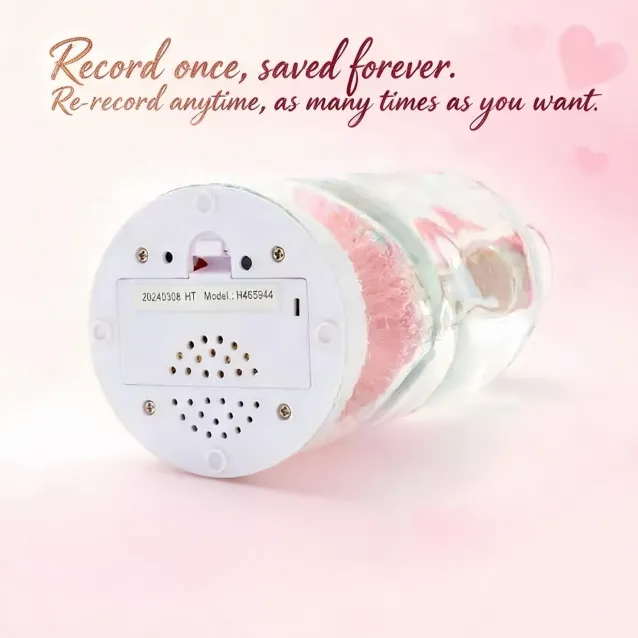 Custom Forever Voice Recordable Tulip Bottle Personalized Message Ornament Mother's Day Gifts