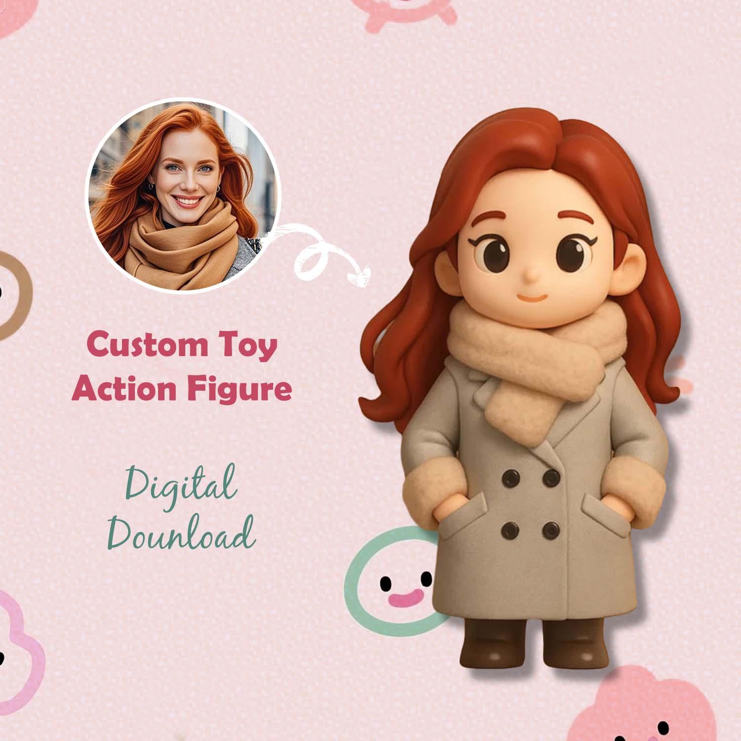 Action Figure 3d Personalizzata Dalla Tua Foto, Giocattolo Personalizzato, Regali Di Action Figure Personalizzate Per La Moglie - 