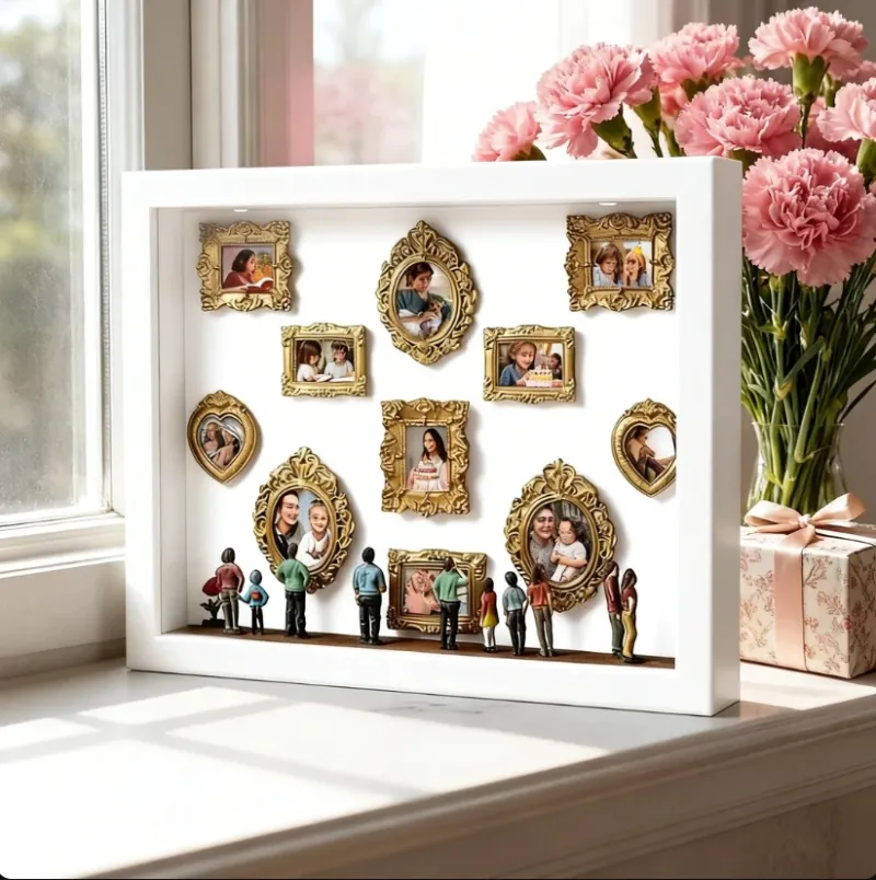 Cornice Portafoto Personalizzata 'museum Of Us' Per La Festa Della Mamma, Regalo Personalizzato Per Coppie, Regalo In Miniatura Per Lei, Regalo Significativo.