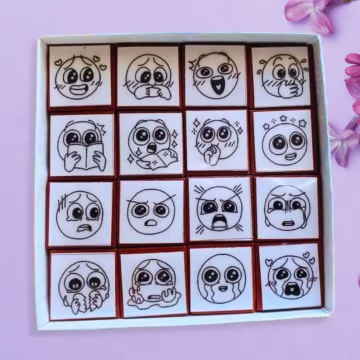 Set Di Timbri Decorativi Creativi Doodly Stamps Per Journaling E Lavori Manuali.