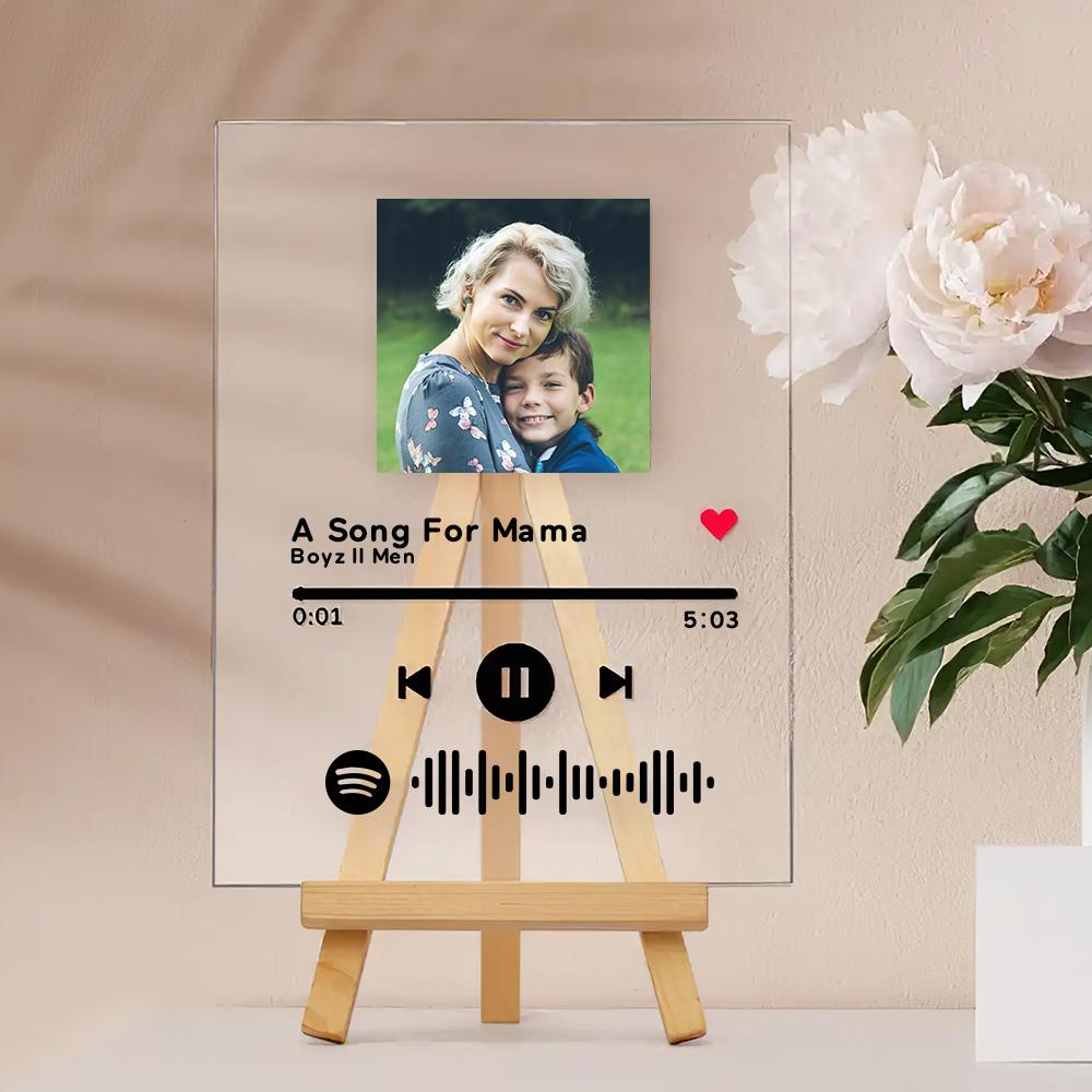 Regalo Per La Festa Della Mamma: Targa Spotify Personalizzata, Targa Spotify Scansionabile, Regalo Unico.
