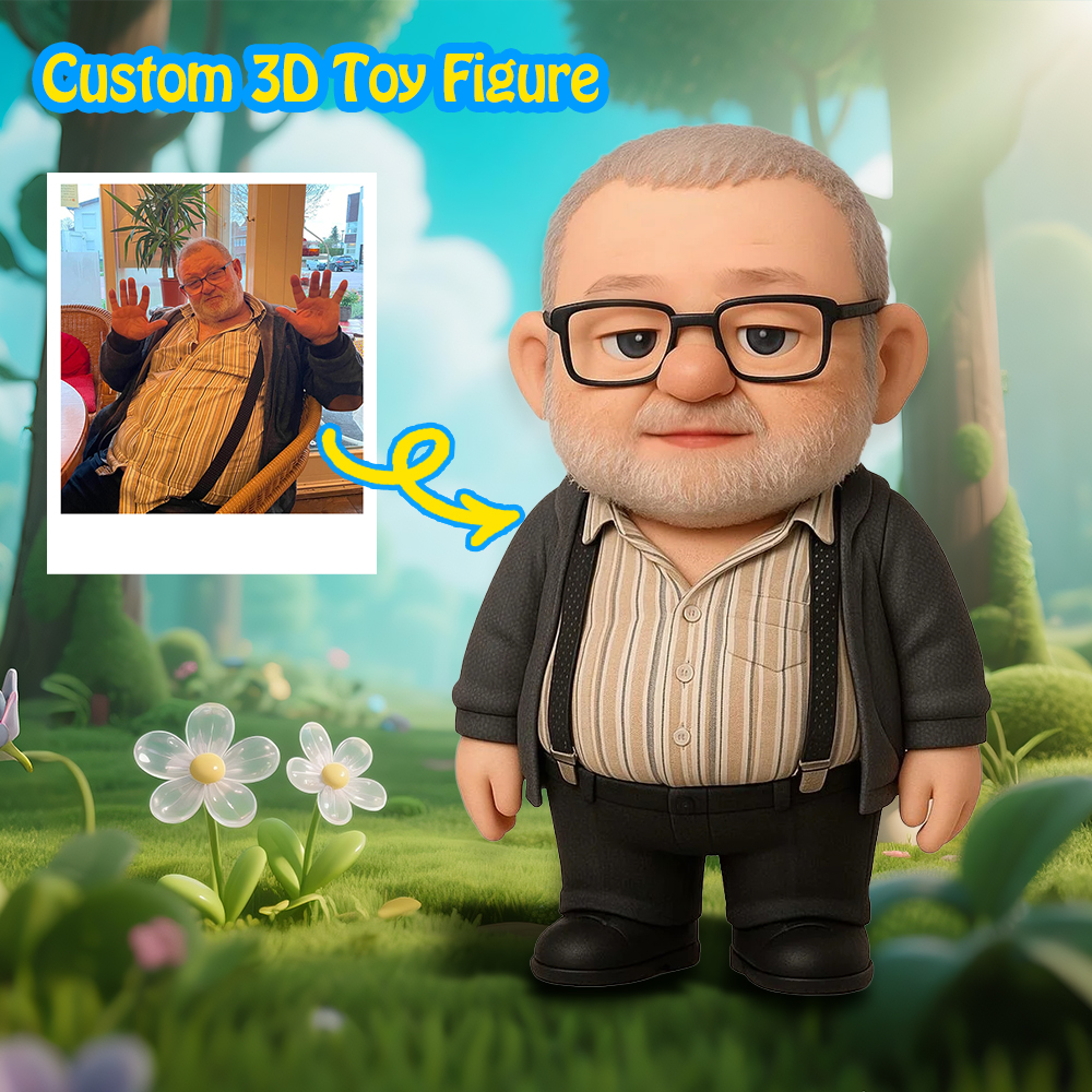 Action Figure 3d Personalizzata Dalla Tua Foto. Giocattolo Personalizzato Per Papà. Regali Di Action Figure Personalizzate Per La Festa Del Papà. - 