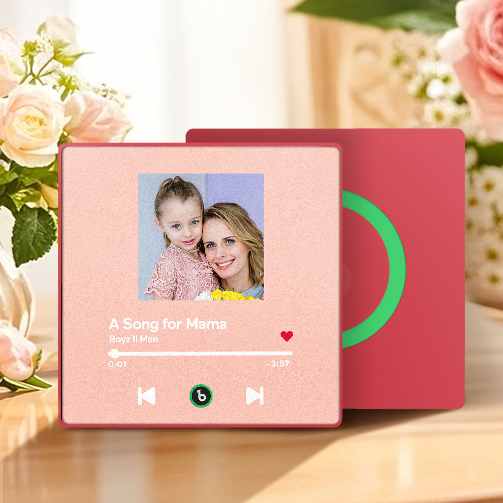 Magnete Da Frigo Personalizzato Con Musica E Foto, Compatibile Con Bluetooth, Ideale Come Regalo Per La Festa Della Mamma. - 