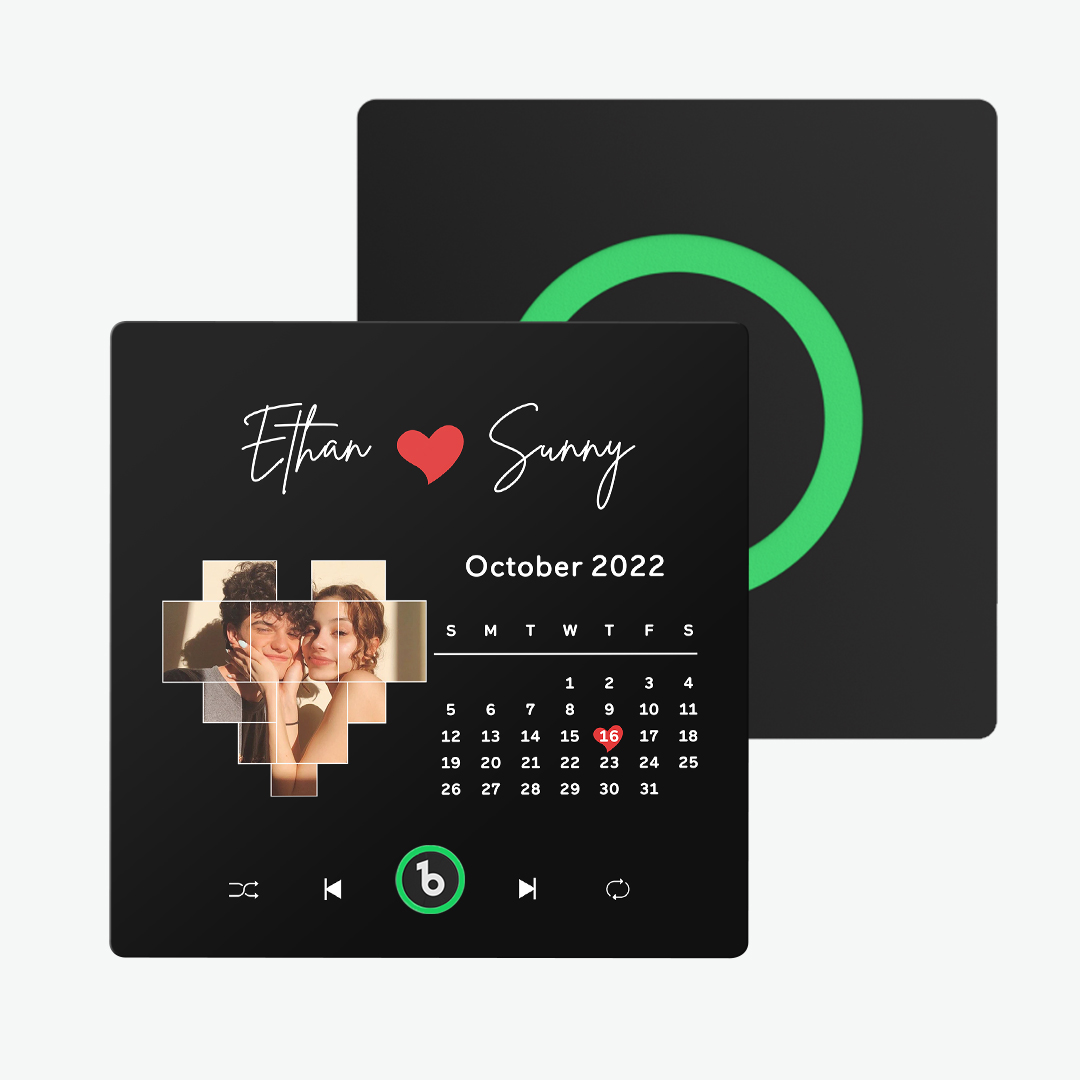 Magnete Da Frigo Personalizzato Con Musica, Foto E Data, Magnete Da Frigo Colorato A Forma Di Album, Regalo Per Coppie - 