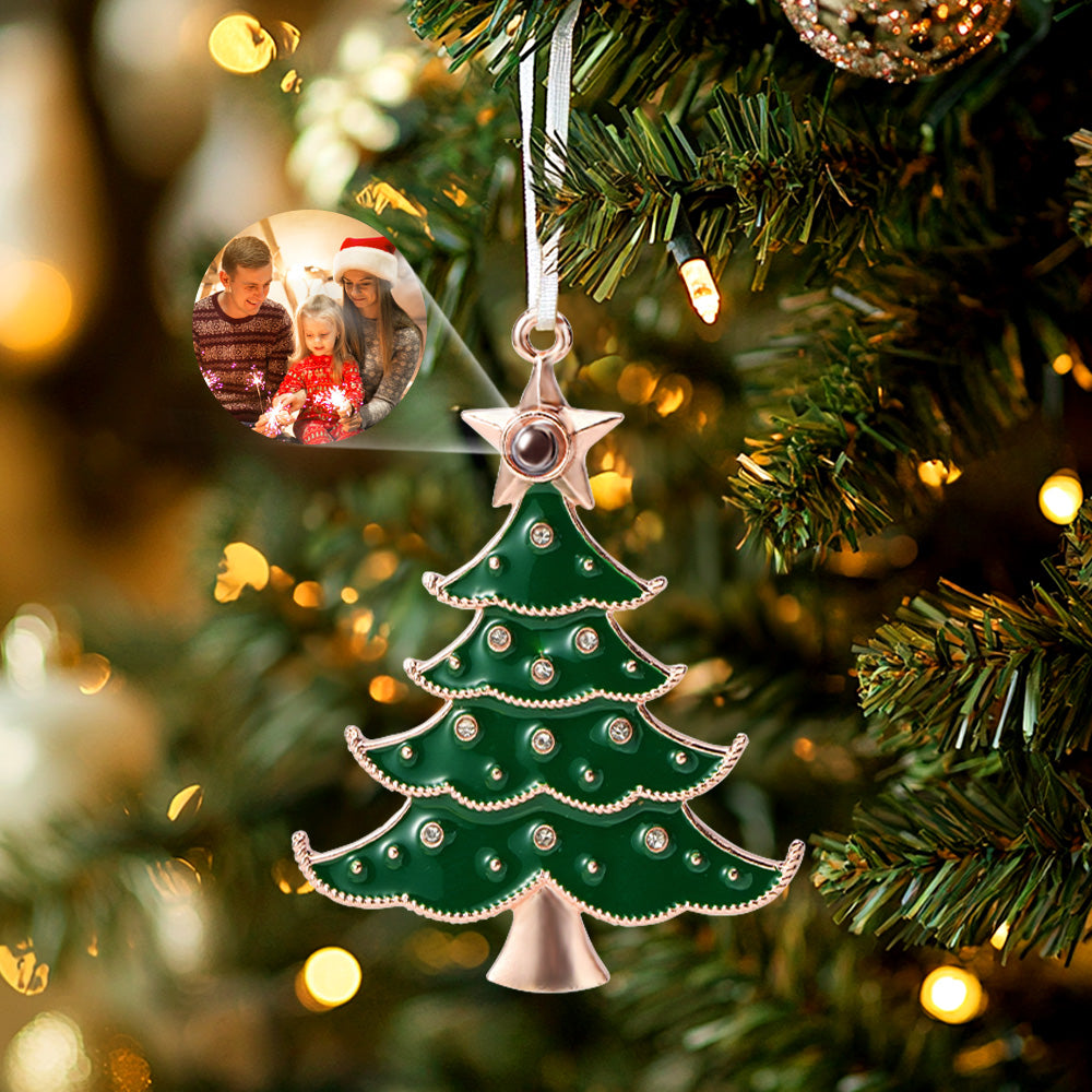 Ornamento Natalizio Personalizzato Con Proiezione Di Foto, Decorazione Per Albero Di Natale Su Misura Per Regali Di Natale. - 