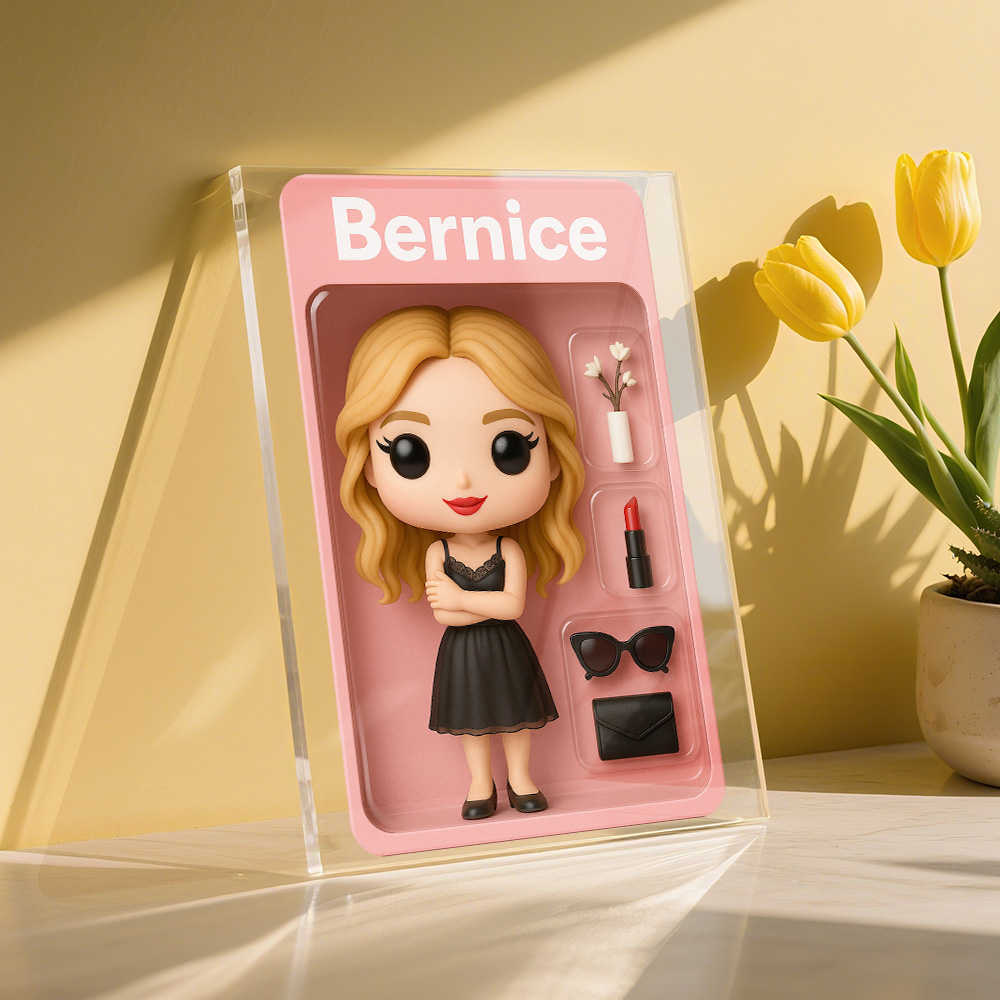 Ritratto Personalizzato Di Una Statuetta Funko Pop | Illustrazione Personalizzata Per La Scatola Dei Giocattoli | Design Digitale Di Personaggi Retrò - 