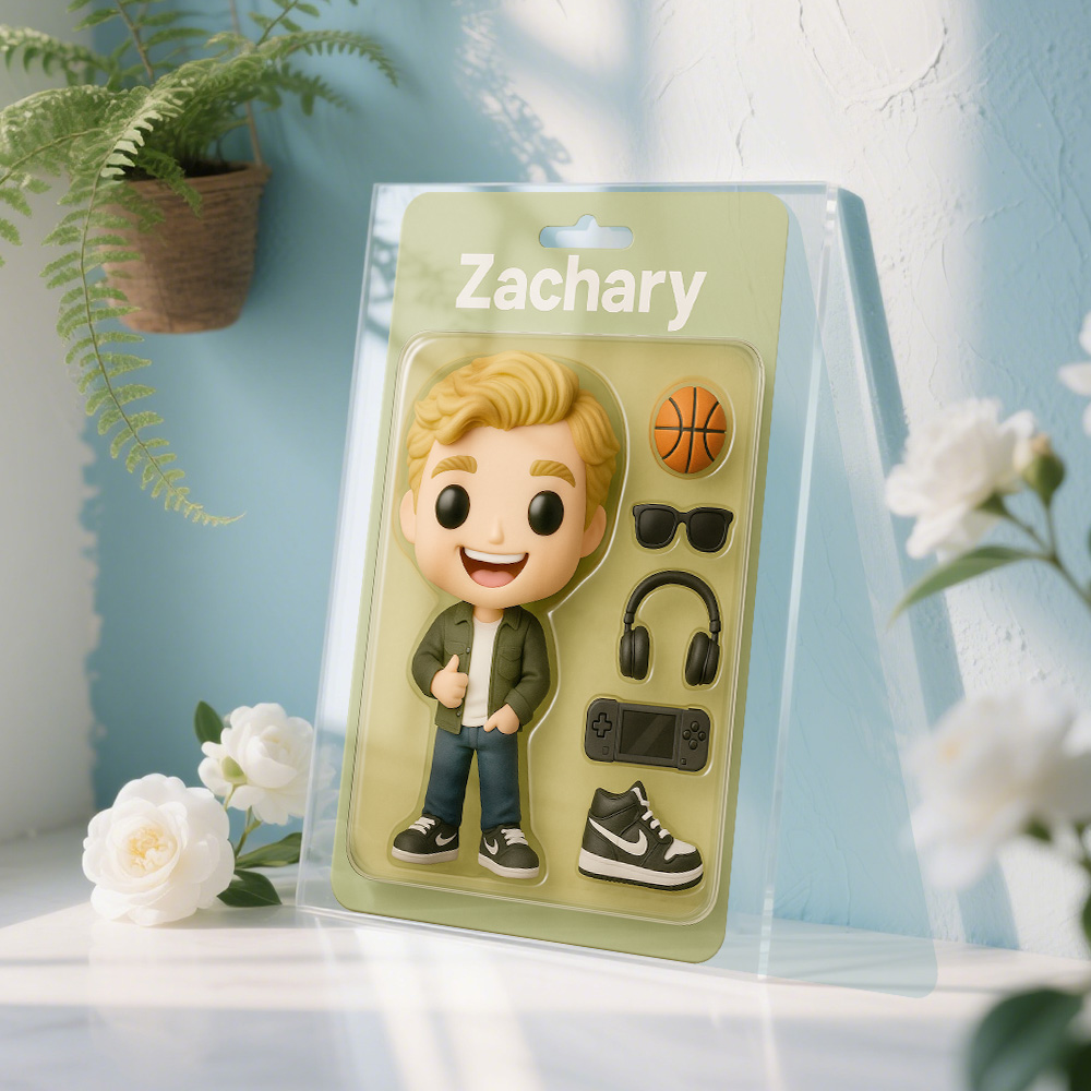 Ritratto Personalizzato Di Una Statuetta Funko Pop | Illustrazione Personalizzata Per La Scatola Dei Giocattoli | Design Digitale Di Personaggi Retrò - 