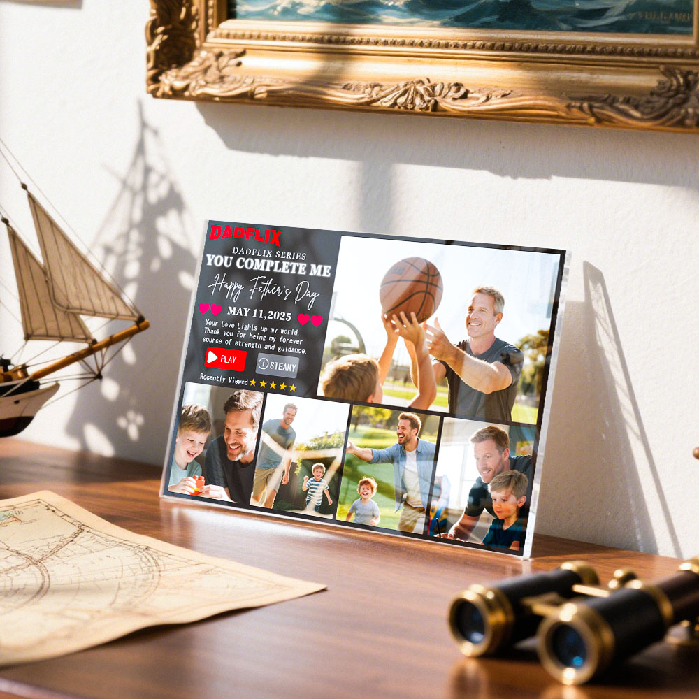 Design Per Collage Per La Festa Del Papà, Regalo Per La Festa Del Papà, Modello 'il Miglior Papà Di Sempre', Targa Acrilica Personalizzata A Tema Cinematografico - 