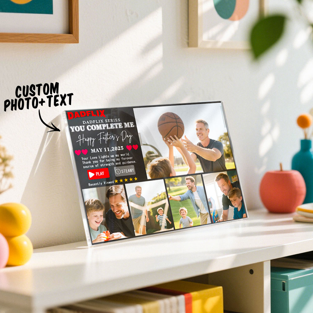 Design Per Collage Per La Festa Del Papà, Regalo Per La Festa Del Papà, Modello 'il Miglior Papà Di Sempre', Targa Acrilica Personalizzata A Tema Cinematografico - 