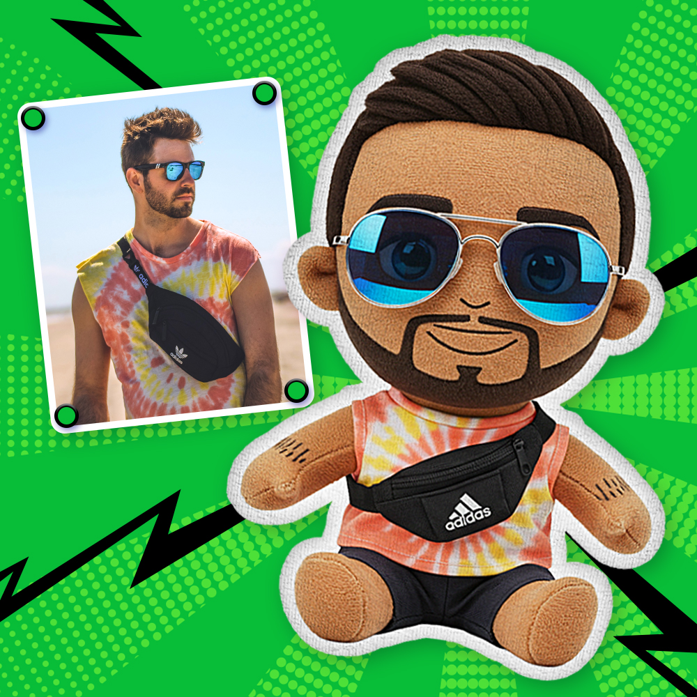 Cuscino Di Peluche Personalizzato Con Foto, Mini Peluche Personalizzato Con Personaggio Dei Cartoni Animati, Regalo Per Lui - 