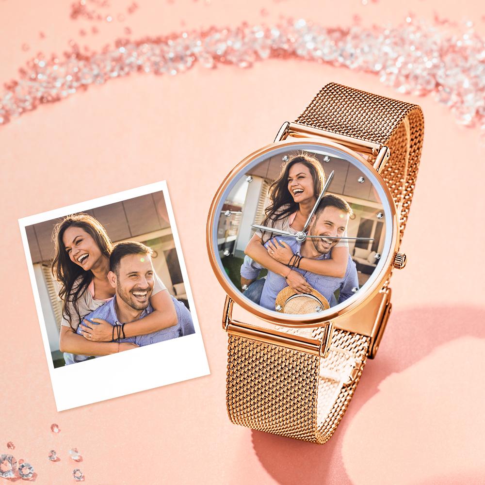 Orologio Da Donna Personalizzato Con Cinturino In Lega Inciso Con Foto Per Lei - 
