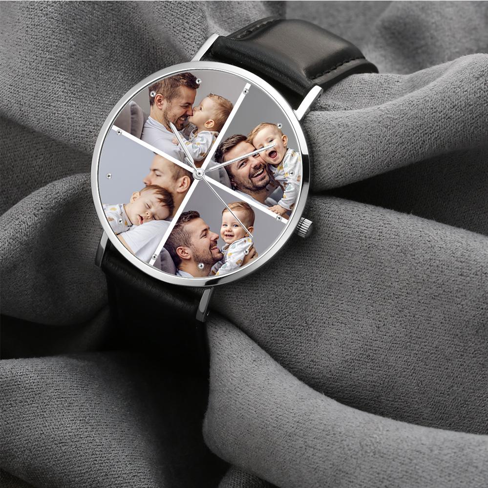 Regalo Per Uomo, Regali Per La Festa Del Papà, Orologio Personalizzato Con Foto, Orologio Con Collage Di Foto Personalizzato - 