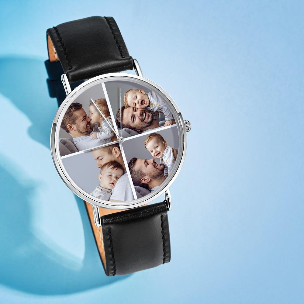 Regalo Per Uomo, Regali Per La Festa Del Papà, Orologio Personalizzato Con Foto, Orologio Con Collage Di Foto Personalizzato - 