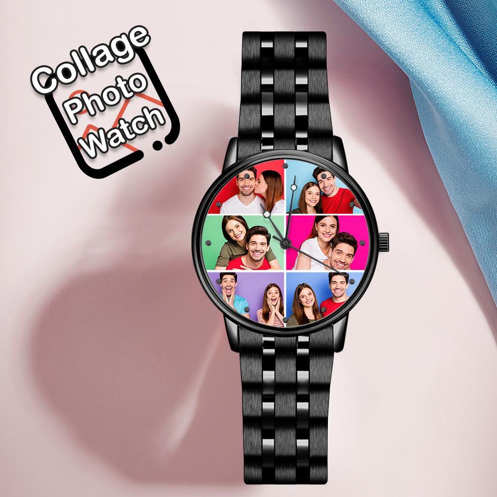 Orologio Personalizzato Con Foto, Collage Di Foto Personalizzato, Regalo Per Lei. - 