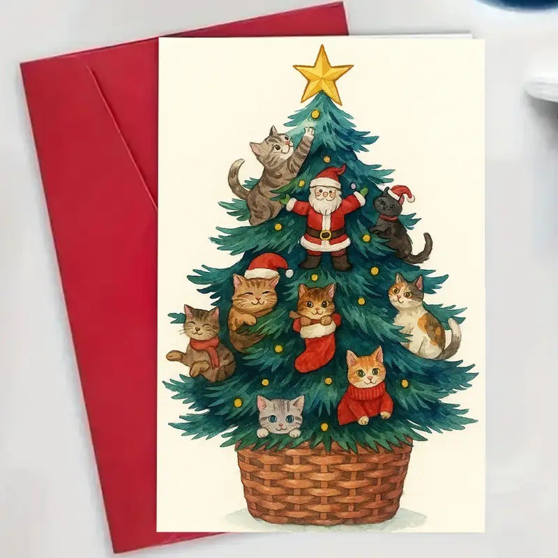 Auguri Di Natale Calorosi, Biglietto Di Auguri Di Natale Per La Famiglia, Biglietto Di Auguri Di Natale - 