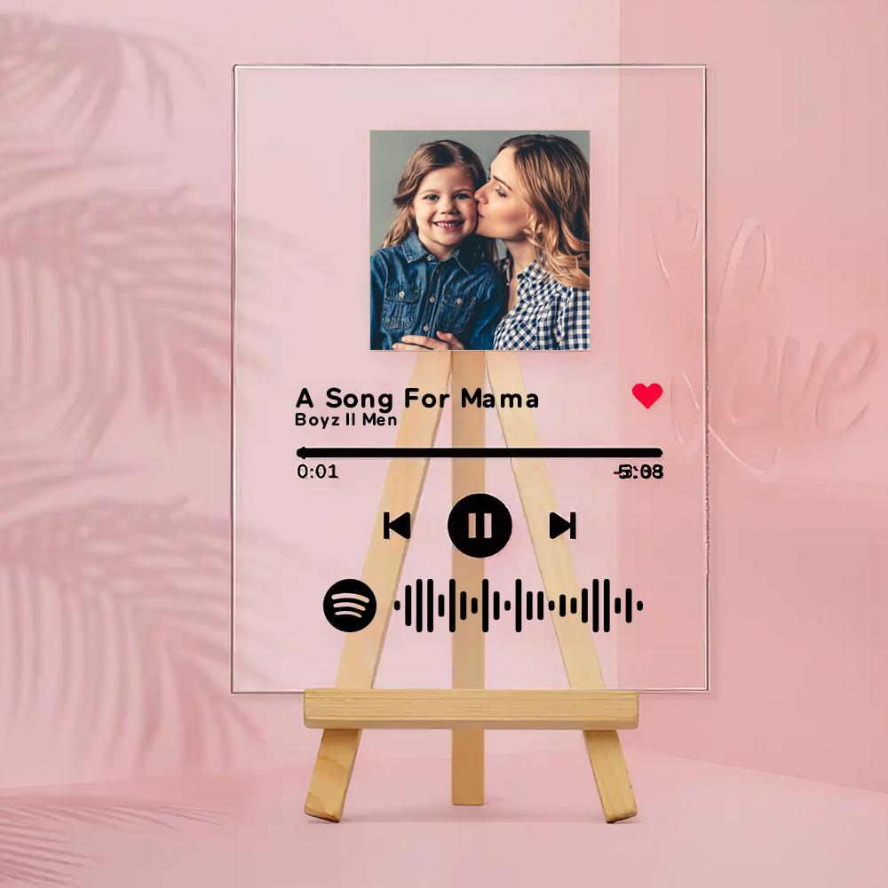 Regalo Per La Festa Della Mamma: Targa Spotify Personalizzata, Targa Spotify Scansionabile, Regalo Unico.