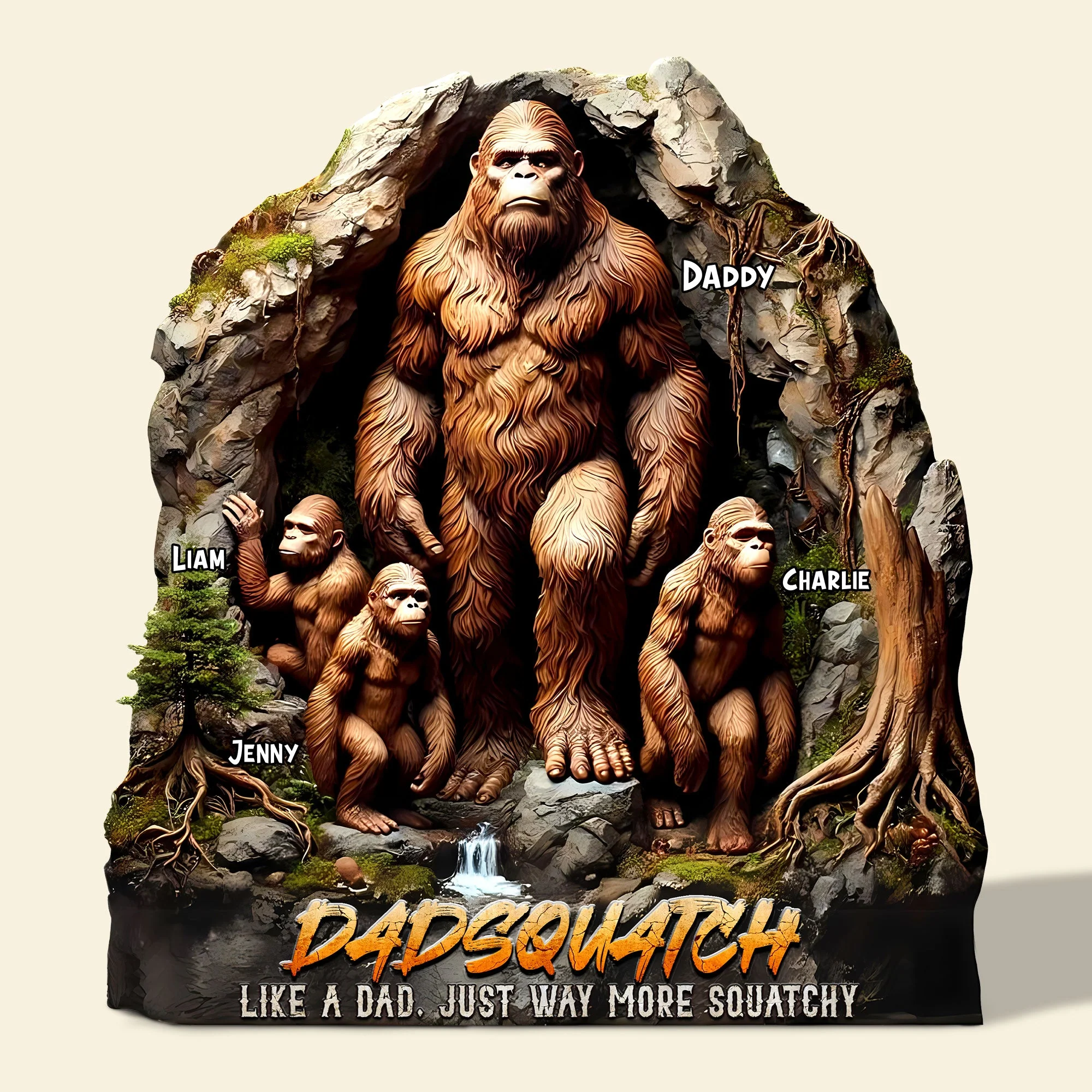 Targa Regalo Personalizzata Per La Festa Del Papà Dadsquatch - 