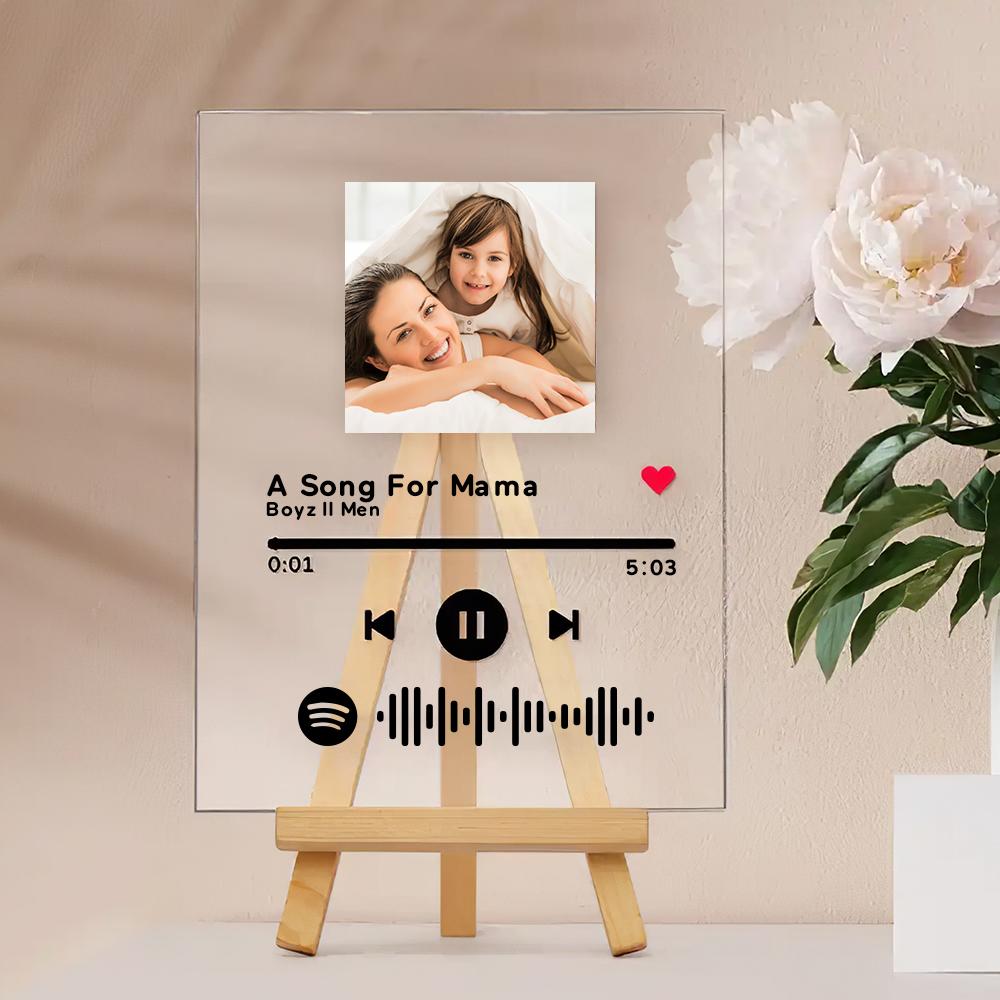 Targa Personalizzata Spotify Con Logo Spotify Scansionabile, Lampada Musicale Spotify, Il Miglior Regalo Per La Mamma.