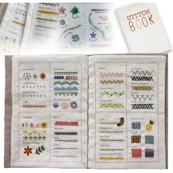 Kit Da Ricamo, Libro Di Punti, Libro Di Ricamo Fatto A Mano, Brochure Di Ricamo A Mano, Libri Di Cucito Fai Da Te, Tessuto - 