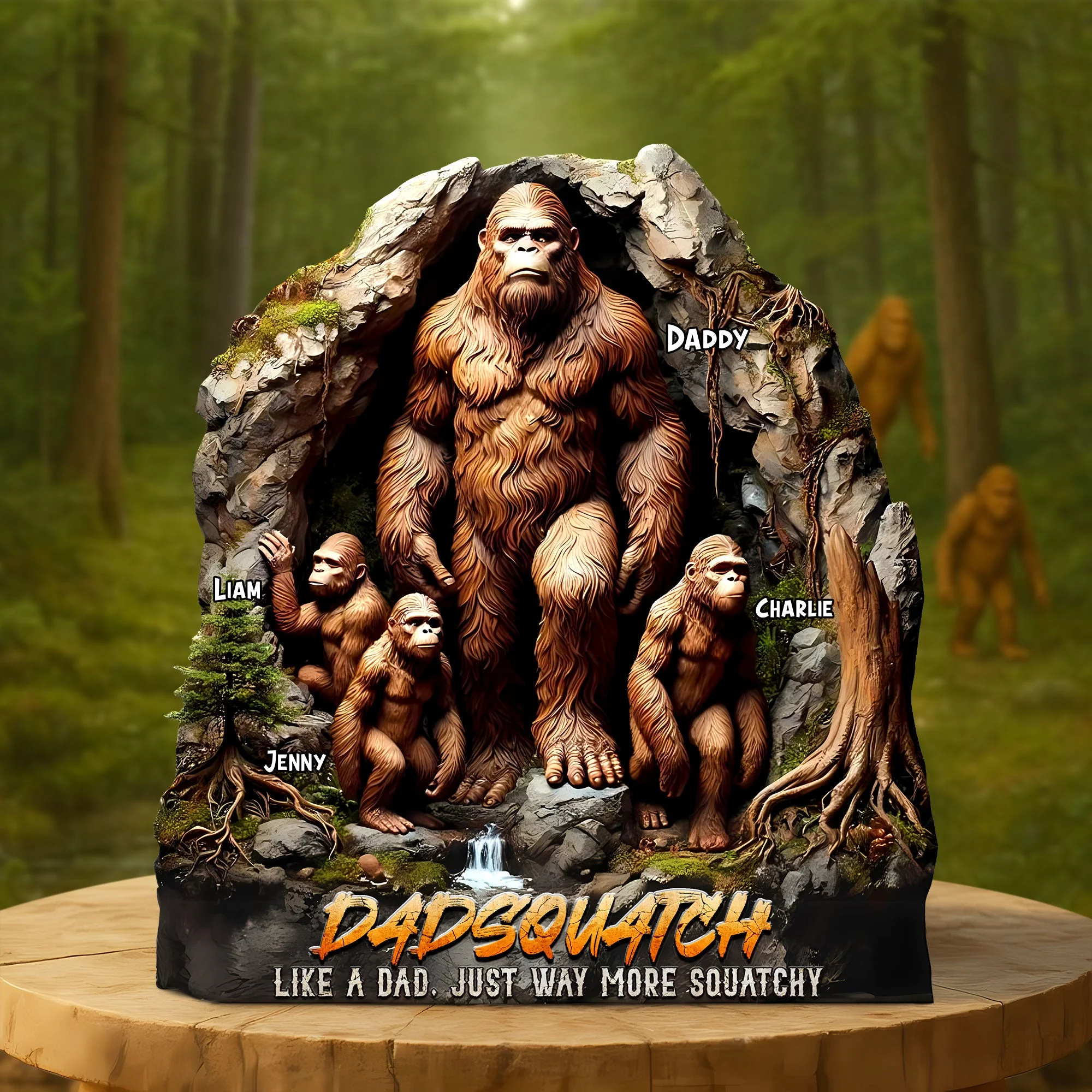 Targa Regalo Personalizzata Per La Festa Del Papà Dadsquatch - 