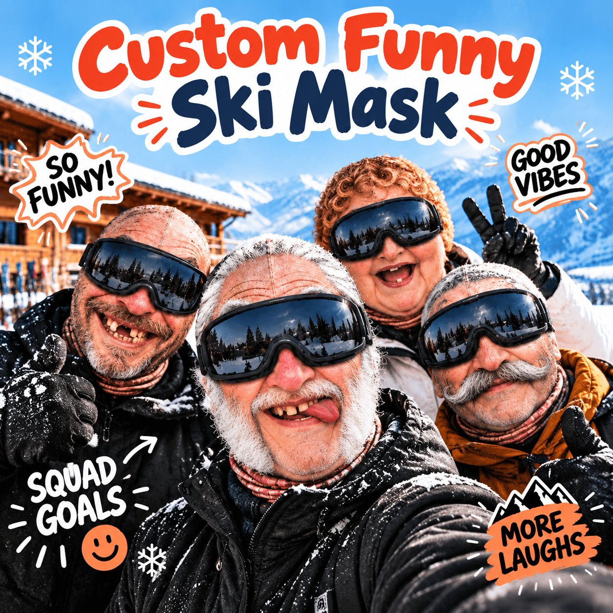 Custom Funny Ski Mask - Personalized Gifts For Ski Lovers - Born For The Slopes